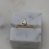 0.30 CT Pear Solitaire CVD E/VS1 Diamond Engagement Ring 1