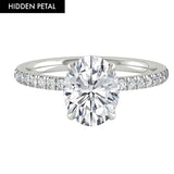 1.91 CT Oval Cut Pave Setting Moissanite Engagement Ring 9