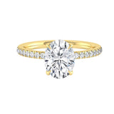 1.91 CT Oval Cut Pave Setting Moissanite Engagement Ring 11