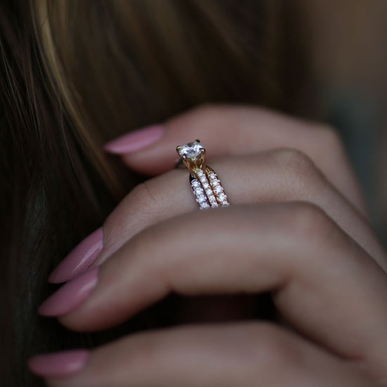 0.50 CT Round Solitaire CVD F/VVS1 Diamond Engagement Ring 5