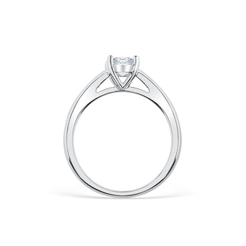 1.33 CT Oval Cut Solitaire Moissanite Engagement Ring 7