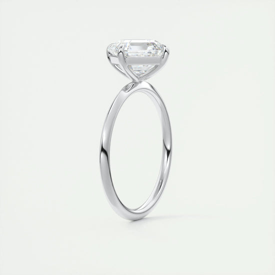 2 CT Asscher Solitaire CVD F/VS1 Diamond Engagement Ring 6