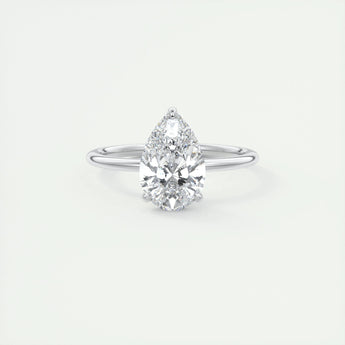 1.93 CT Pear Cut Solitaire Moissanite Engagement Ring 1