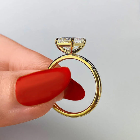 2 CT Asscher Solitaire CVD F/VS1 Diamond Engagement Ring 24