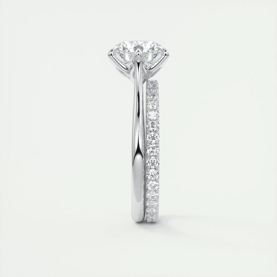 2 CT Round Solitaire CVD F/VS1 Diamond Engagement Ring 5