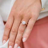 2.10 CT Round Solitaire Moissanite Engagement Ring 3