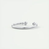 0.22 CT Round Open CVD EF/VVS Diamond Wedding Band 3