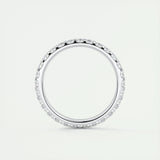 0.84 CT Round Full Eternity CVD EF/VVS Diamond Wedding Band 5