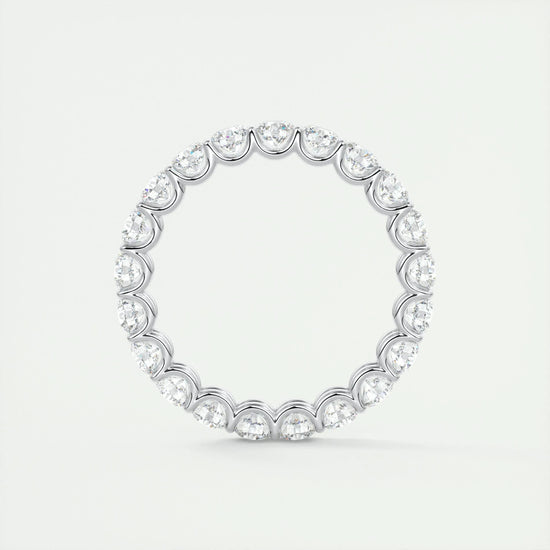 2.1 CT Round Full Eternity CVD EF/VVS Diamond Wedding Band 6