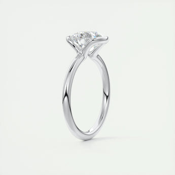 2.0 CT Round Cut Half Bezel Solitaire Moissanite Engagement Ring 6