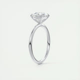 2 CT Oval Solitaire CVD F/VS1 Diamond Engagement Ring 6