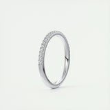 0.18 CT Round Half Eternity CVD EF/VVS Diamond Wedding Band 4