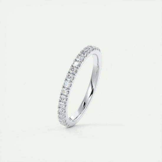 0.38 CT Round Half Eternity CVD EF/VVS Diamond Wedding Band 3