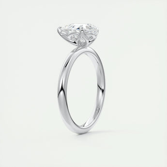 1.93 CT Pear Cut Solitaire Moissanite Engagement Ring 6