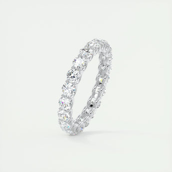 2.1 CT Round Full Eternity CVD EF/VVS Diamond Wedding Band 3