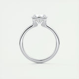 2.0 CT Round Cut Half Bezel Solitaire Moissanite Engagement Ring 7