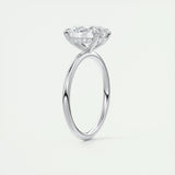 1.91 CT Oval Solitaire Hidden Halo Moissanite Engagement Ring 7