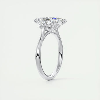 1.98 CT Marquise Cut Three Stone Moissanite Engagement Ring 6