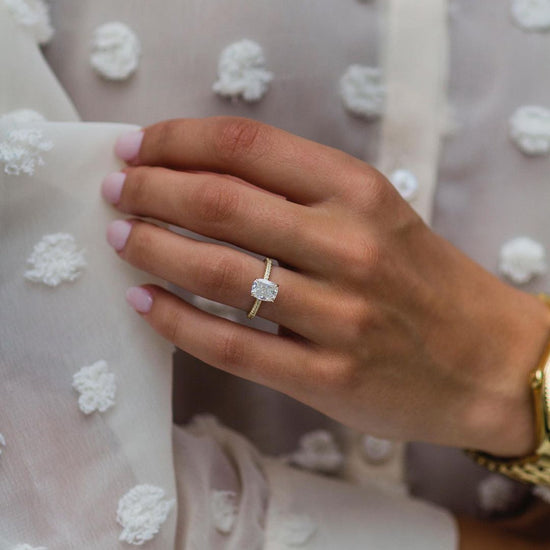 1.50 CT Cushion Solitaire Moissanite Engagement Ring 3