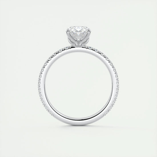 1.5 CT Oval Solitaire CVD F/VS1 Diamond Engagement Ring 7