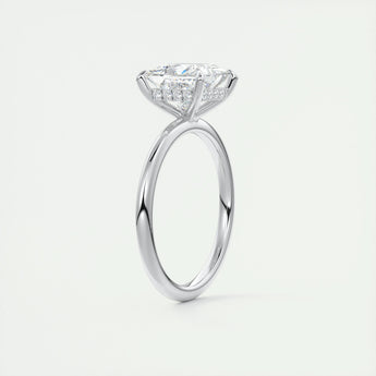 2 CT Princess Hidden Halo CVD F/VS1 Diamond Engagement Ring 6