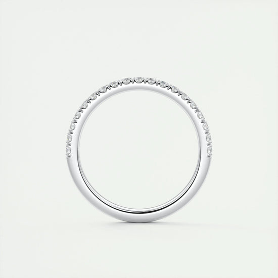 0.38 CT Round Half Eternity CVD EF/VVS Diamond Wedding Band 7