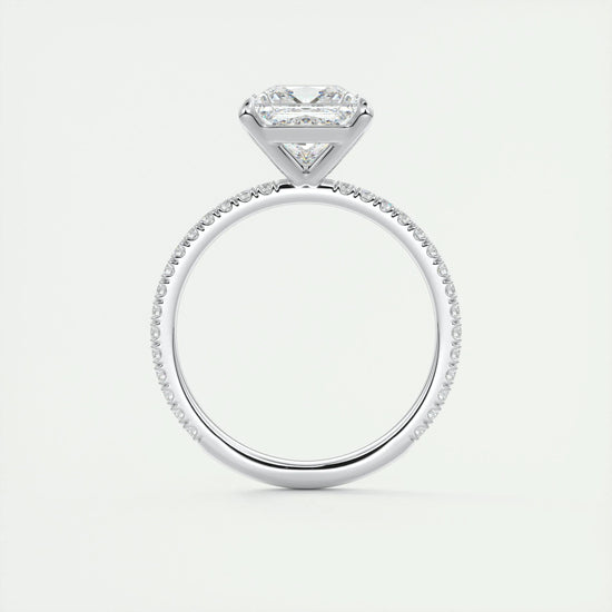 2 CT Princess Solitaire CVD F/VS1 Diamond Engagement Ring 7