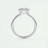 2 CT Princess Solitaire CVD F/VS1 Diamond Engagement Ring 7