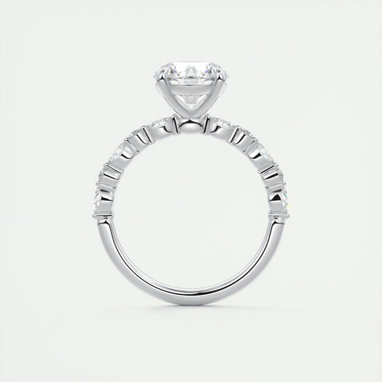 2 CT Round Solitaire CVD F/VS1 Diamond Engagement Ring 7