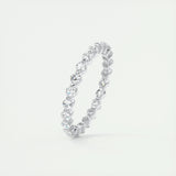 0.69 CT Round Full Eternity CVD EF/VVS Diamond Wedding Band 4