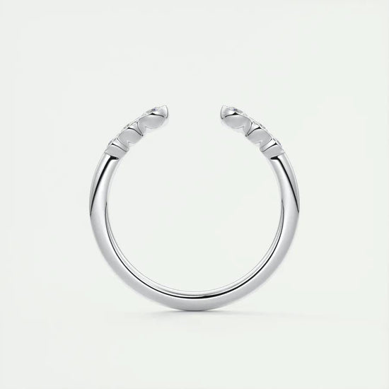 0.22 CT Round Open CVD EF/VVS Diamond Wedding Band 7