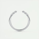 0.22 CT Round Open CVD EF/VVS Diamond Wedding Band 7