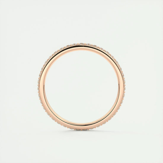 0.37 CT Round Full Eternity CVD EF/VVS Diamond Wedding Band 15