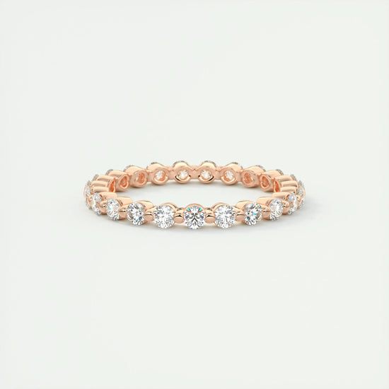 0.69 CT Round Full Eternity CVD EF/VVS Diamond Wedding Band 11