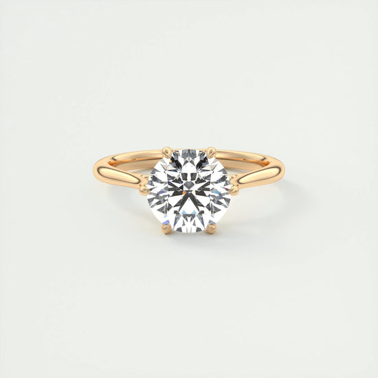 2 CT Round Solitaire CVD F/VS1 Diamond Engagement Ring 16