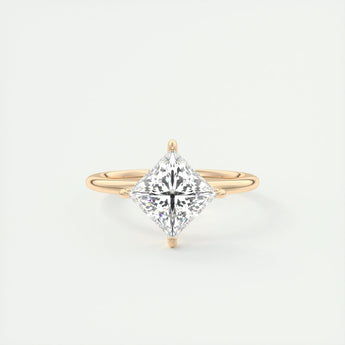 2 CT Princess Solitaire CVD F/VS1 Diamond Engagement Ring 15