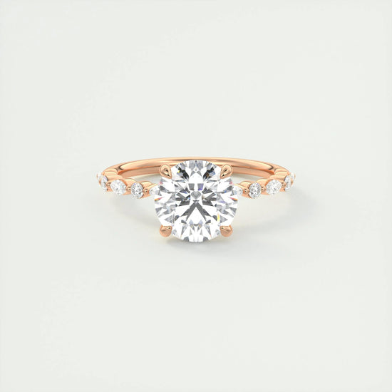 2 CT Round Solitaire CVD F/VS1 Diamond Engagement Ring 15