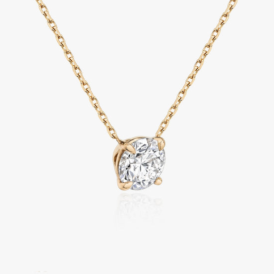 0.25 CT-1.0 CT Round Solitaire CVD F/VS Diamond Necklace 8