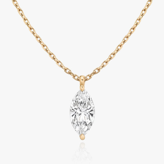 0.25 CT-1.0 CT Marquise Solitaire CVD F/VS Diamond Necklace 7