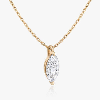 0.25 CT-1.0 CT Marquise Solitaire CVD F/VS Diamond Necklace 8
