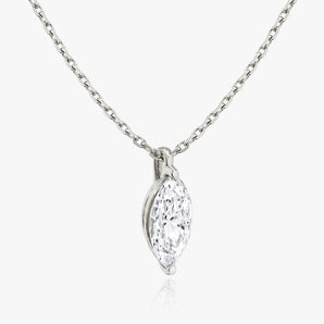 0.25 CT-1.0 CT Marquise Solitaire CVD F/VS Diamond Necklace 2