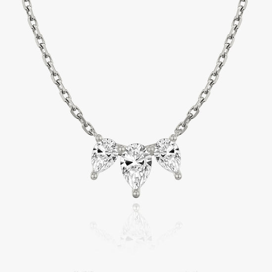 1.0 TCW Pear CVD F/VS Diamond Necklace 1