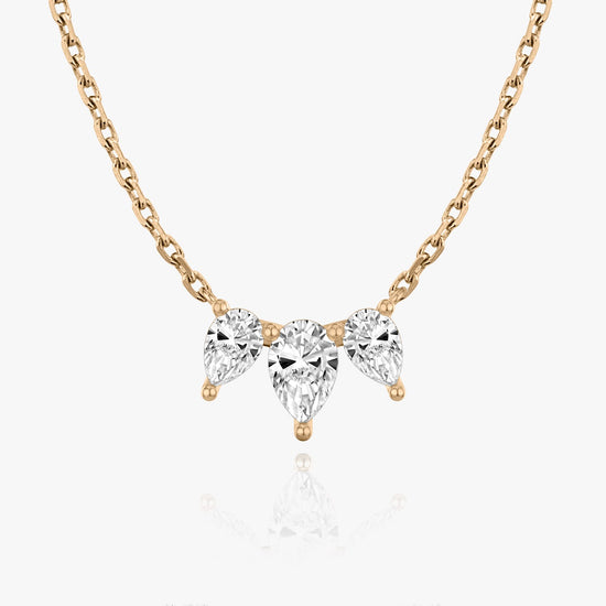 1.0 TCW Pear CVD F/VS Diamond Necklace 7