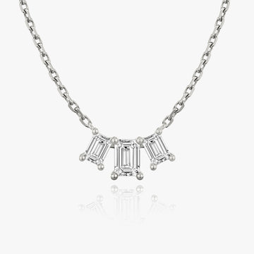 1.0 TCW Emerald CVD F/VS Diamond Necklace 1