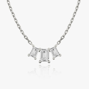 1.0 TCW Emerald CVD F/VS Diamond Necklace 1