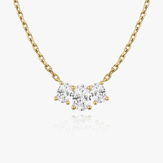1.0 TCW Oval CVD F/VS Diamond Necklace 4