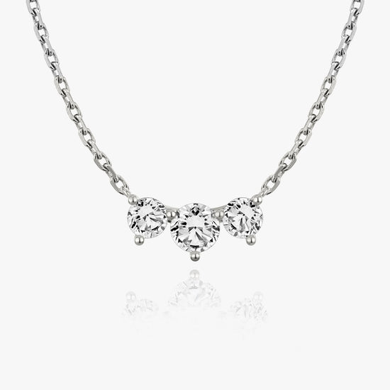 1.0 TCW Round CVD F/VS Diamond Necklace 1