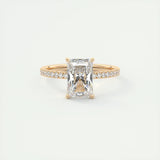 2 CT Radiant Solitaire CVD F/VS1 Diamond Engagement Ring 16