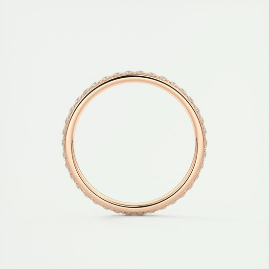 0.74 CT Round Full Eternity CVD EF/VVS Diamond Wedding Band 14