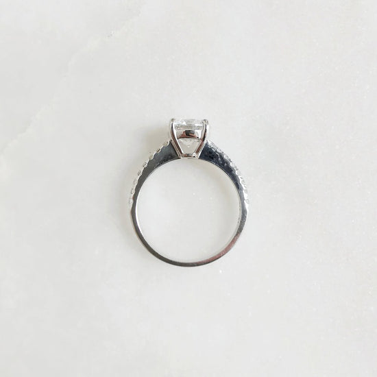 1.50 CT Round Shaped Moissanite Pave Setting Engagement Ring 5